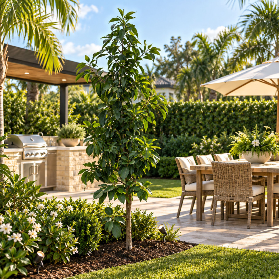 Fantastic avocado tree in an outdoor garden setting